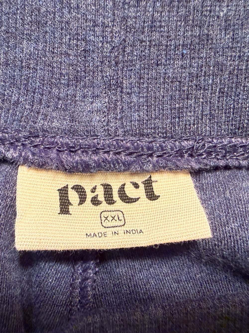 Pact 100% Cotton Blue Knit Pants